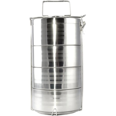 Home Cook nerezový jedlonosič, obedár dvojstenný INOX, 4 x 0,8 l