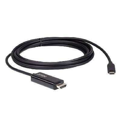 Конвертор aten uc3238, usb-c мъжко - hdmi женско, 4k, 2.7м, Черен (aten-uc3238-at)
