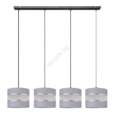 Висящ полилей HELEN 4xE27/15W/230V сив/черен (HE1318)