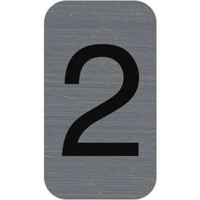EXACOMPTA Informačná tabuľka, samolepiaca, 2,5x4,4 cm, hliníkový vzhľad, EXACOMPTA, č. 2