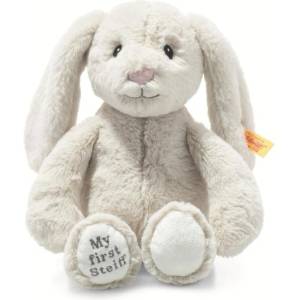 Steiff Friends Моето първо Steiff зайче Hoppie, светлосива плюшена играчка (242342)