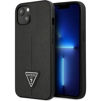 GUESS Кейс Guess GUHCP14MPSATLK за iPhone 14 Plus 6, 7", черен / черен, твърд, SaffianoTriangle Logo (3666339065379)