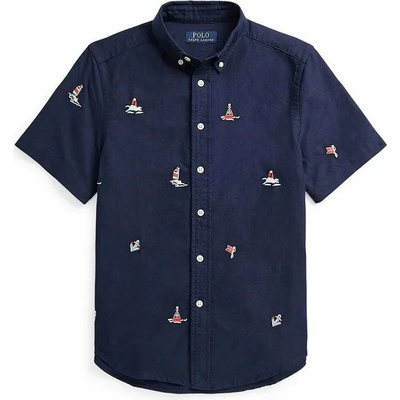 Ralph Lauren Детска памучна риза Polo Ralph Lauren в тъмносиньо (323902170001)