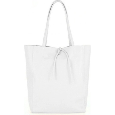 Made in Italy kožená shopper kabelka 396 bílá