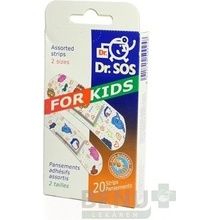 Dr. SOS Classic náplasť prúžky mix vodeodolné 20 ks