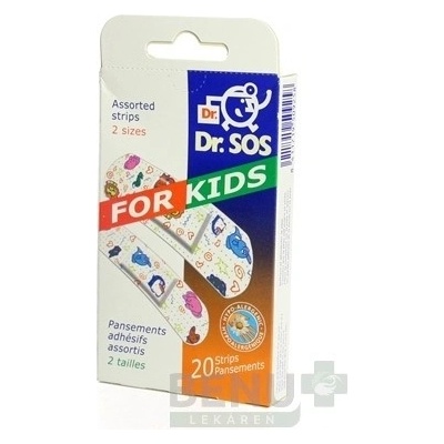 Dr. SOS Classic náplasť prúžky mix vodeodolné 20 ks