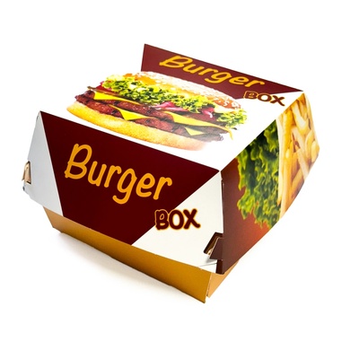 ЛАЙТС КУТИЯ ЗА ХАМБУРГЕР 130/130/90 ГОЛЯМА, ЦВЕТНА 50БР