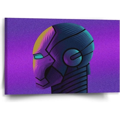 Sablio Obraz Iron Man Helma na fialovej - 60x40 cm