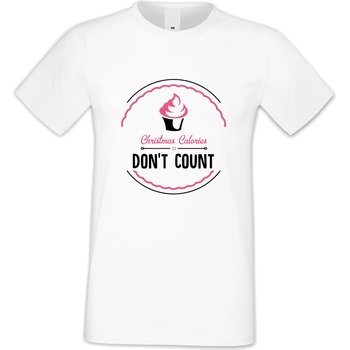 Image 1 of Мъжка бяла тениска Christmas calories 2