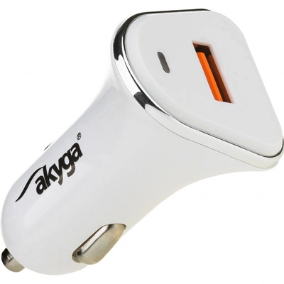 TRX Akyga AK-CH-07 USB nabíječka do auta 3A/ 15W/ Quick Charge 3.0/ bílá