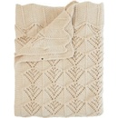 BIBS pletená vlnkovaná deka z BIO bavlny Ivory