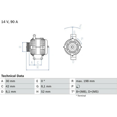 generátor BOSCH 0 986 041 800