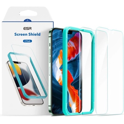 ESR Стъклен протектор ESR Screen Shield, 2-Pack за iPhone 13 mini, Прозрачен (KXG0012058)