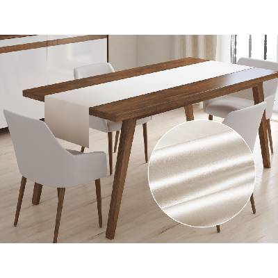 Biante satén běhoun polyesterový Satén LUX-017 Smetanový 20x120cm