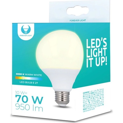 Forever Light LED žiarovka E27 G95 10W 230V 3000K 950lm.