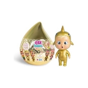 TM Toys CRY BABIES Magické slzy plast s domečkem a doplňky ve zlaté slzičce 12x15x12cm 12ks v boxu