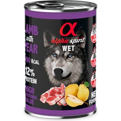 Alpha Spirit Lamb with Pear - Пълноценна мокра храна с агнешко и круша за кучета 400 г