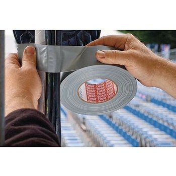 Tesa Standard PE Coated Cloth Páska textilná lepiaca PE 50 mm x 25 m strieborná