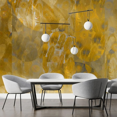 Art Gift Decor Фототапет Златни пера