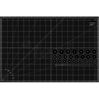 STRIMA Řezací podložka na látky, patchwork TEXI BLACK L, samosvorná, černá, 90x60cm, vel. L, tloušťka 3mm – Zboží Mobilmania