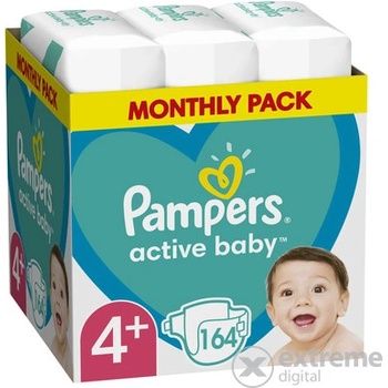 Pampers Active Baby 4+ 164 ks