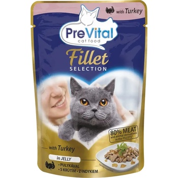 PreVital Naturel dušené filetky krůtí v želé 28 x 85 g
