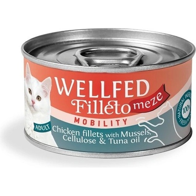 WELLFED Гурме за котки Wellfed Filleto Meze Mobility, 70 гр