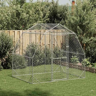 vidaXL Výběh pro slepice 2 5 × 2 × 2 25 m pozinkovaná ocel 9799.4104029