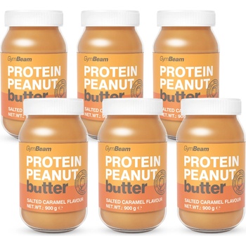 GymBeam Протеиново фъстъчено масло 6 x 900 g солен карамел