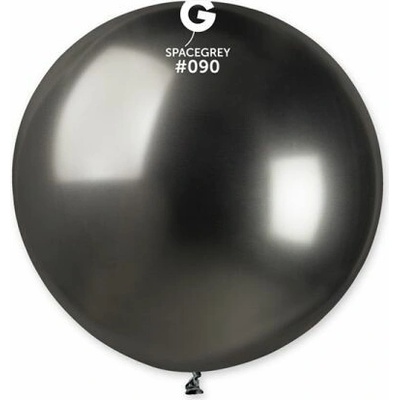 Svet balonku Guľatý chrómový balónik SHINY šedý 80 cm