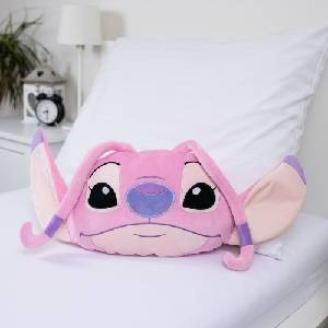 Jerry Fabrics Детска възглавница от флийс 41x32 cm Lilo and Stitch "Angel Pink" - Jerry Fabrics (24SC166)