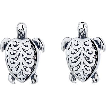 DELIS Сребърни обеци, jw805, модел костенурка, с родиево покритие (jw805)