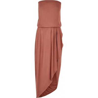 Urban Classics Pohodlné plážové šaty z viskozy Terracotta