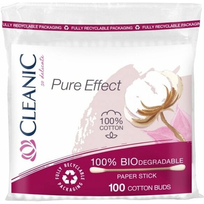 Cleanic Pure Effect vatové tyčinky 100 ks