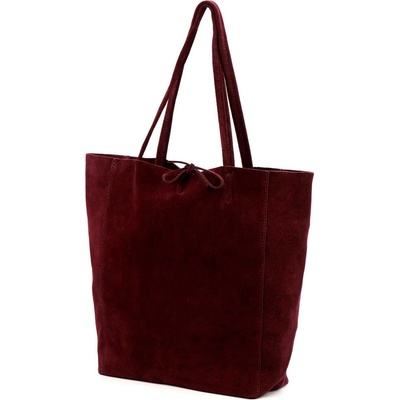 Dámska kabelka cez rameno Patrizia 419-013-05 bordovej farby z semišovej kože 38 x 38 x 13 cm