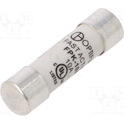 OPTIFUSE FPK-10A Pojistka: tavná; kulatý,průmyslová; 10A; 600VAC; 600VDC; rychlá