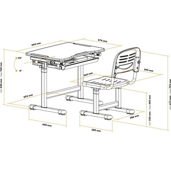 AlzaErgo Table ETJ100 detský modrý APW-EGETJ4100L