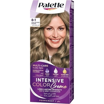 Palette Intensive Color Creme farba na vlasy 8-1 Light Blonde Cendre 50 ml