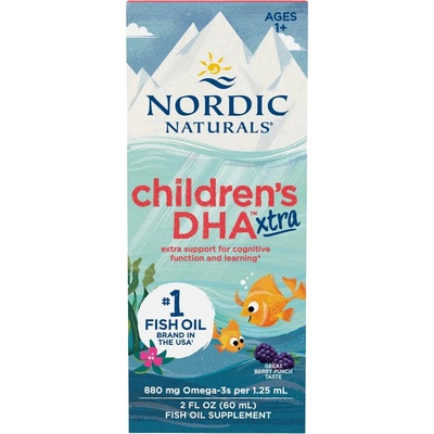 Nordic Naturals Koncentrovaná DHA 880 mg pro děti Dětská DHA Xtra 60 ml Berry Punch