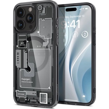 Spigen Гръб Spigen за iPhone 15 Pro Max, Ultra Hybrid, MagSafe, Zero one, Черен