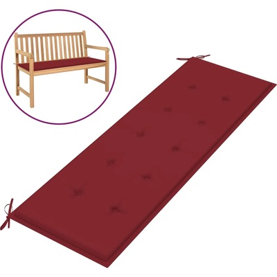 vidaXL Възглавница за пейка виненочервена 150x50x4 см Оксфорд плат (314086)
