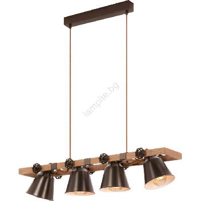 Briloner 4406-044 - Пендел TALE 4xE27/40W/230V кафяв (BL1755)