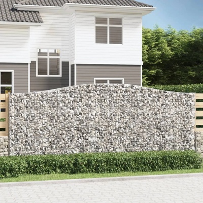 vidaXL Габионни кошници арка 8 бр 400x30x160/180 см поцинковано желязо Linzi (3145871)