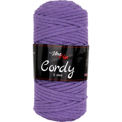 Vlna-hep Cordy 5mm - šňůra - bavlna Cordy 5mm: 8056 Fialová