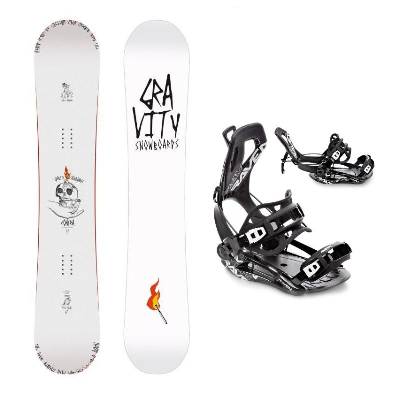 Gravity Contra 25/26 pánský snowboard + Raven Fastec FT360 black vázání - 162 cm + XL (EU 43-46)