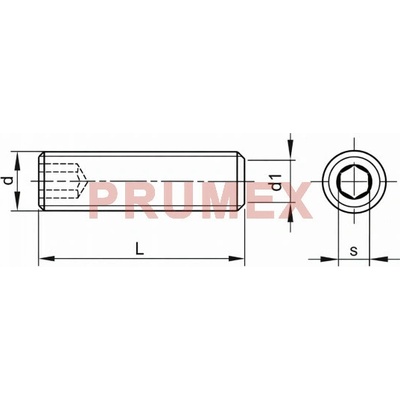 Šroub stavěcí plochý - inbus DIN 913 M10x30 nerez A4 – Sleviste.cz