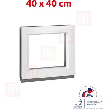 OKNA-HNED.SK Plastové okno | 40x40 cm (400x400 mm) | biele | fixné (neotvárateľné)