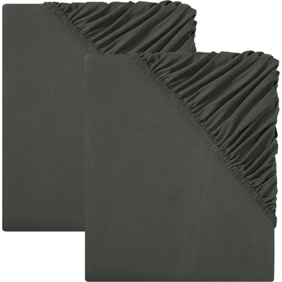 Livarno home žerzej prostěradlo prostěradel 2ks tmavě šedé 90-100x200 – Zboží Mobilmania