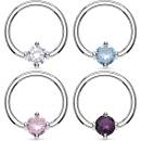 Šperky4U piercing kruh s kamínkem K1021-A