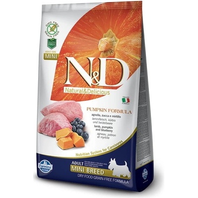N&D Grain Free Pumpkin Adult mini lamb & blueberry 3 x 7 kg